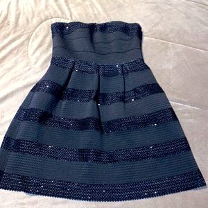 Strapless mini dress